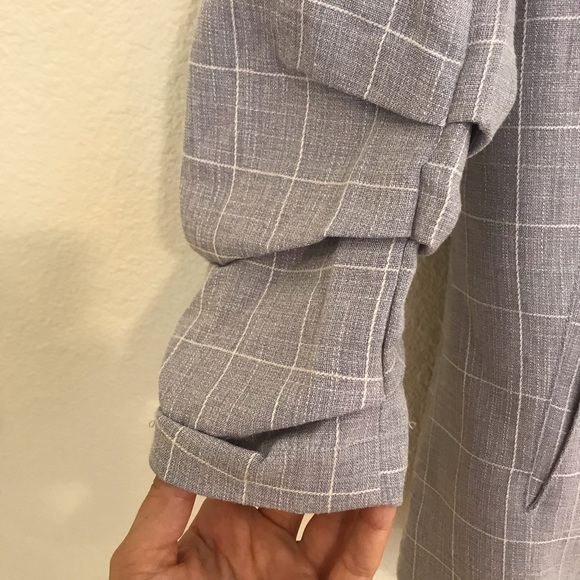 Grey Check Cool Boss Babe Blazer - Picture 2 of 5